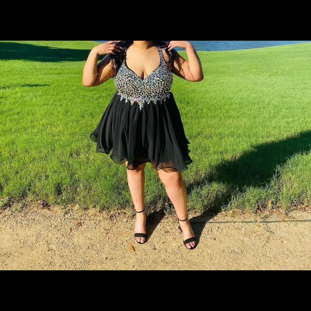 Black and Rhinestone Homecoming Dress!!! TAKING OFFERS